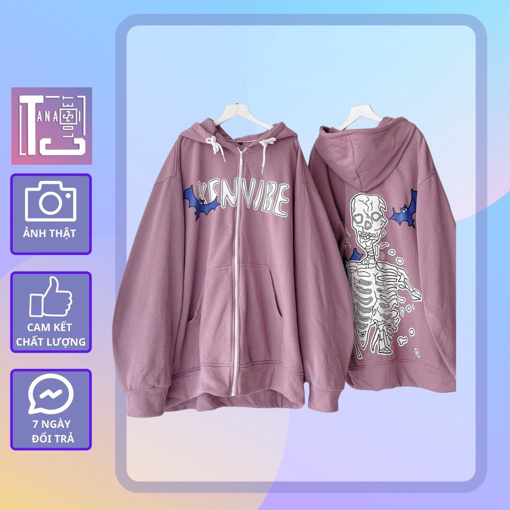 Áo khoác tay dài form rộng chữ Ken (ảnh thật tại shop) Tanazi Closet