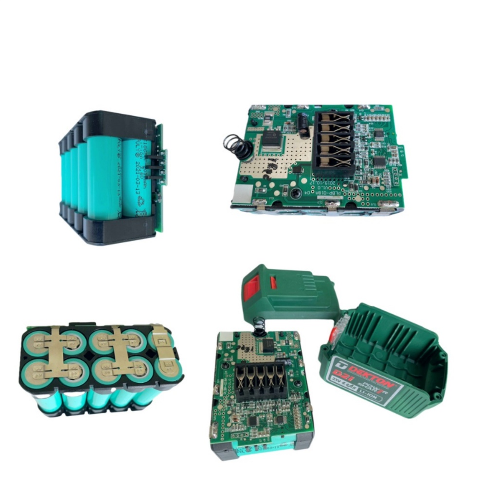 Pin Dekton M21-B4000S 4.0AH / B2130 3.0 AH/ SẠC 2.4AH / SẠC 3.5 AH - Chân Pin Phổ Thông - 21V'/10Cell - Vỏ Nhựa Chống Ch