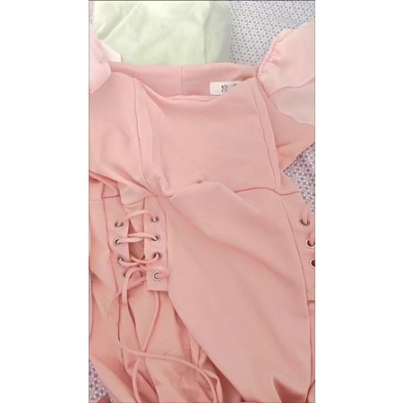 Váy xoè tiểu thư ❤️FREESHIP❤️ dây rút sườn chiết eo thời trang hè cho nữ