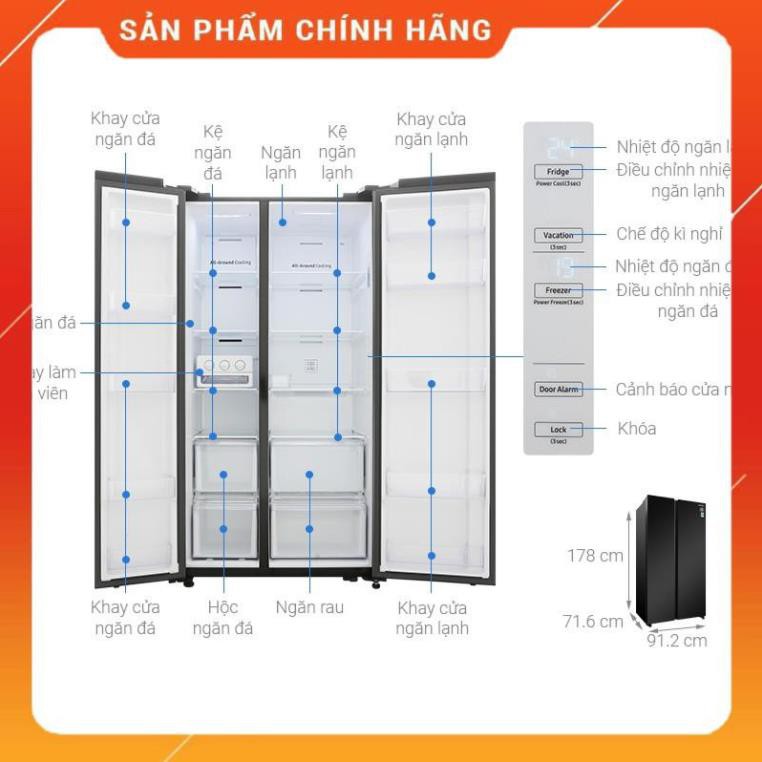 [ FREE SHIP KHU VỰC HÀ NỘI ] Tủ lạnh Samsung side by side RS62R5001B4/SV BM