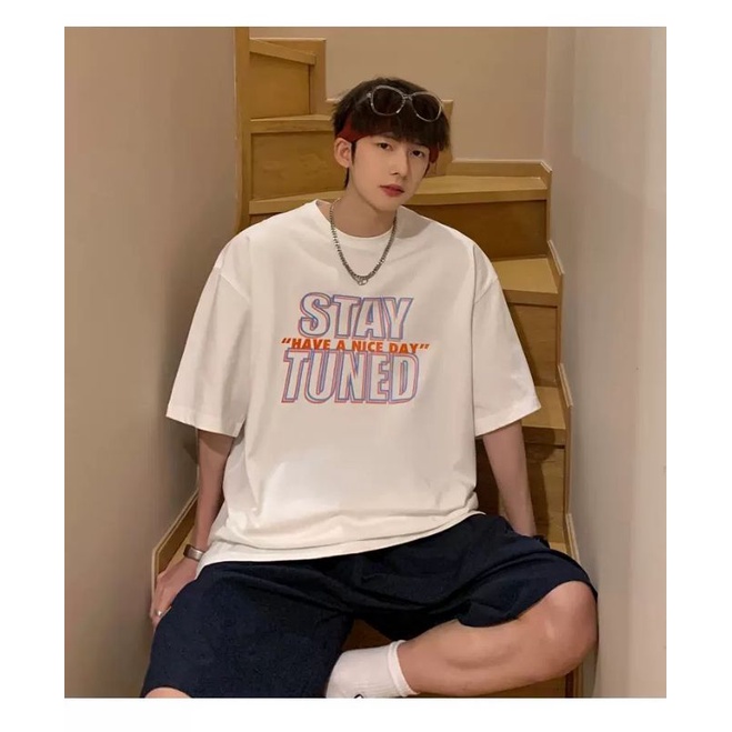 Áo Thun tay lỡ unisex STAY TUNED