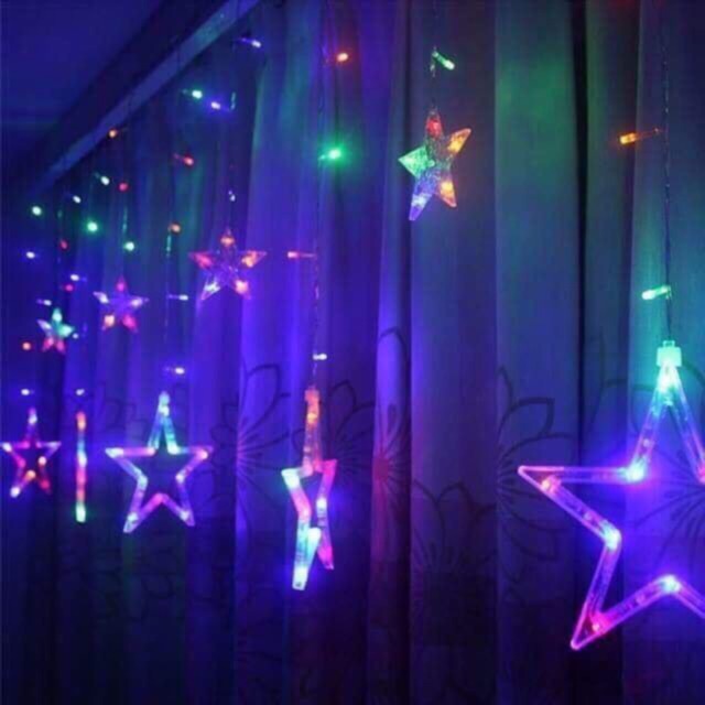Dây chớp Led màn sao, trăng sao - đủ màu (3m - 5m)