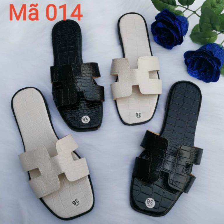 dép kiểu chữ H.M may viền ❤🥰chất liệu si da rắn mềm mại êm chân