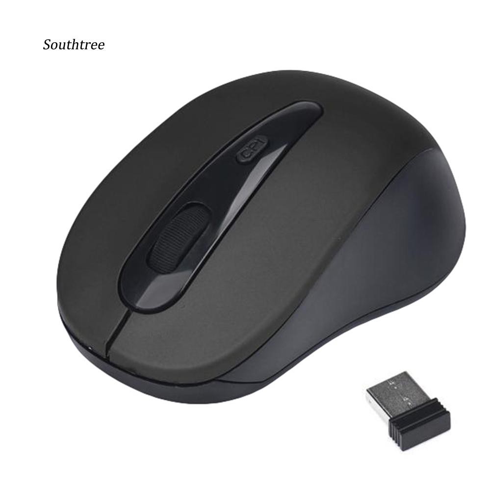 LYY_Home Office 3 Keys 1600DPI 2.4GHz Wireless Mouse USB Receiver for PC Laptop