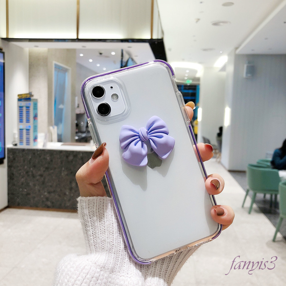 Iphone 12 11 Pro Max Se 2020 Xs Max Xr 12 Mini 6s 8 7 Plus Ốp điện thoại TPU mềm chống sốc đính nơ cho | BigBuy360 - bigbuy360.vn