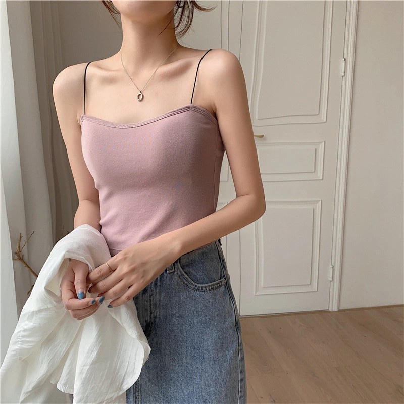 Áo lót cotton IELGY có đệm ngực chống ánh sáng thời trang mùa hè dành cho nữ