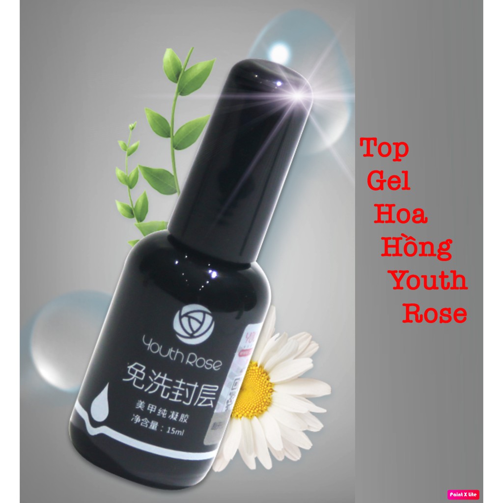 Cặp Base + Top Gel Hoa Hồng Youth Rose 15ml x 2