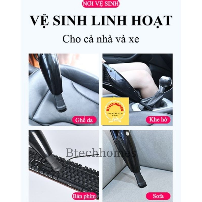 Máy Hút Bụi Cầm Tay Mini Máy Hút Bụi Ô Tô Giường Nệm Lực Hút Cực Mạnh Thuận Tiện Hút Bụi Ô tô, Nhà Cửa Sofa