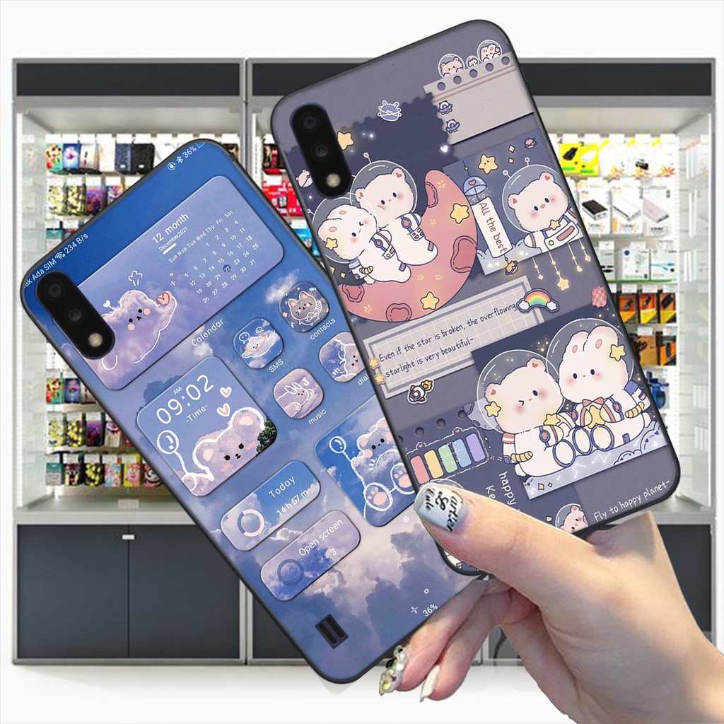 Ốp Samsung A01 / A02 / A01 Core bộ hình gấu , thỏ hồng cute dễ thương giá rẻ siêu bền