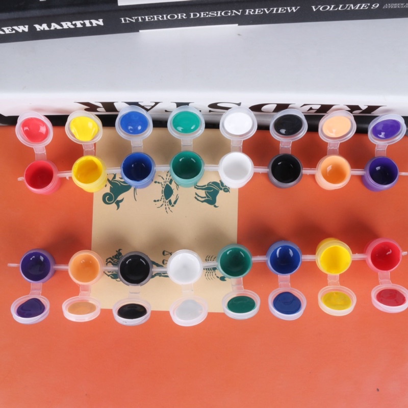 Vỉ 6 màu nước kèm theo cọ