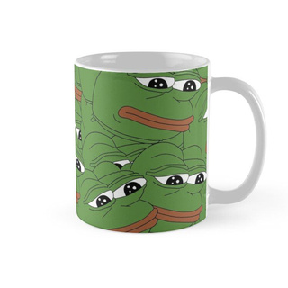 Cốc sứ in hình -Allover Pattern Sad Frog Meme MS269