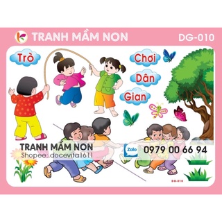 Decal mầm non-GÓC DÂN GIAN DG-010khổ lớn 127x80