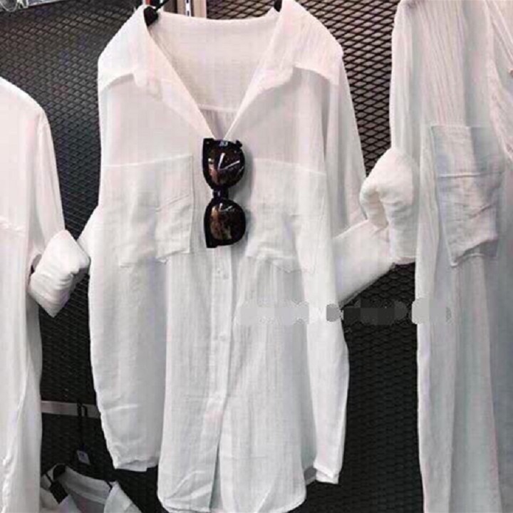 Áo sơ mi oversize chất xô thoáng mát - 5531