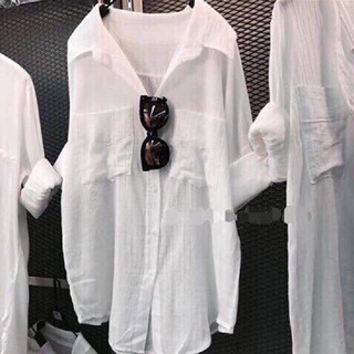 Áo sơ mi oversize chất xô thoáng mát - 5531