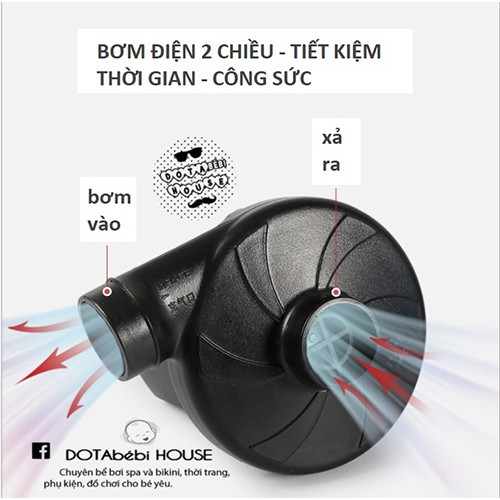 LOẠI TỐT nhiều loại công suất Bơm điện 2 chiều Màu đen gia đình xe hơi ô tô -  bơm bể bơi phao bơi hút