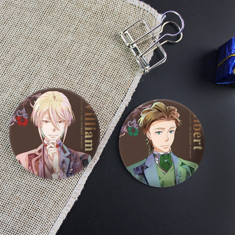 Huy hiệu cài áo 58mm hình anime moriarty the patriot