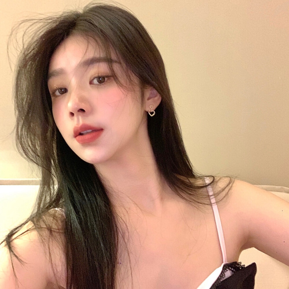 Bông tai hình trái tim phong cách Hàn Quốc sang trọng thời trang cho nữ