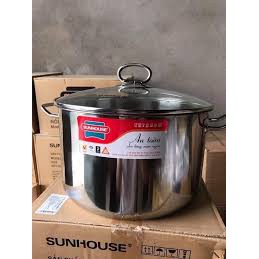 Nồi luộc gà inox 3 đáy SUNHOUSE SH28LG - Có ảnh thật, giá rẻ