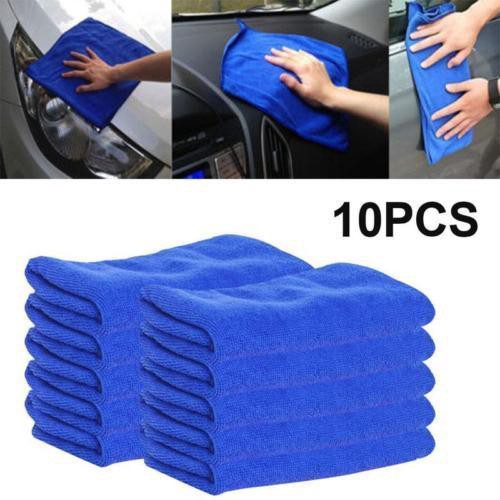 Set 10 Khăn Vi Sợi 25cm x 25cm Vệ Sinh Xe Ô Tô Đa Năng Tiện Dụng