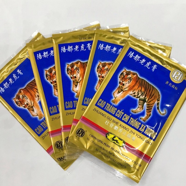 Cao Dán Con Cọp ( cao tráng cốt chỉ thống xạ hương ) Dán con cọp 7 chữ