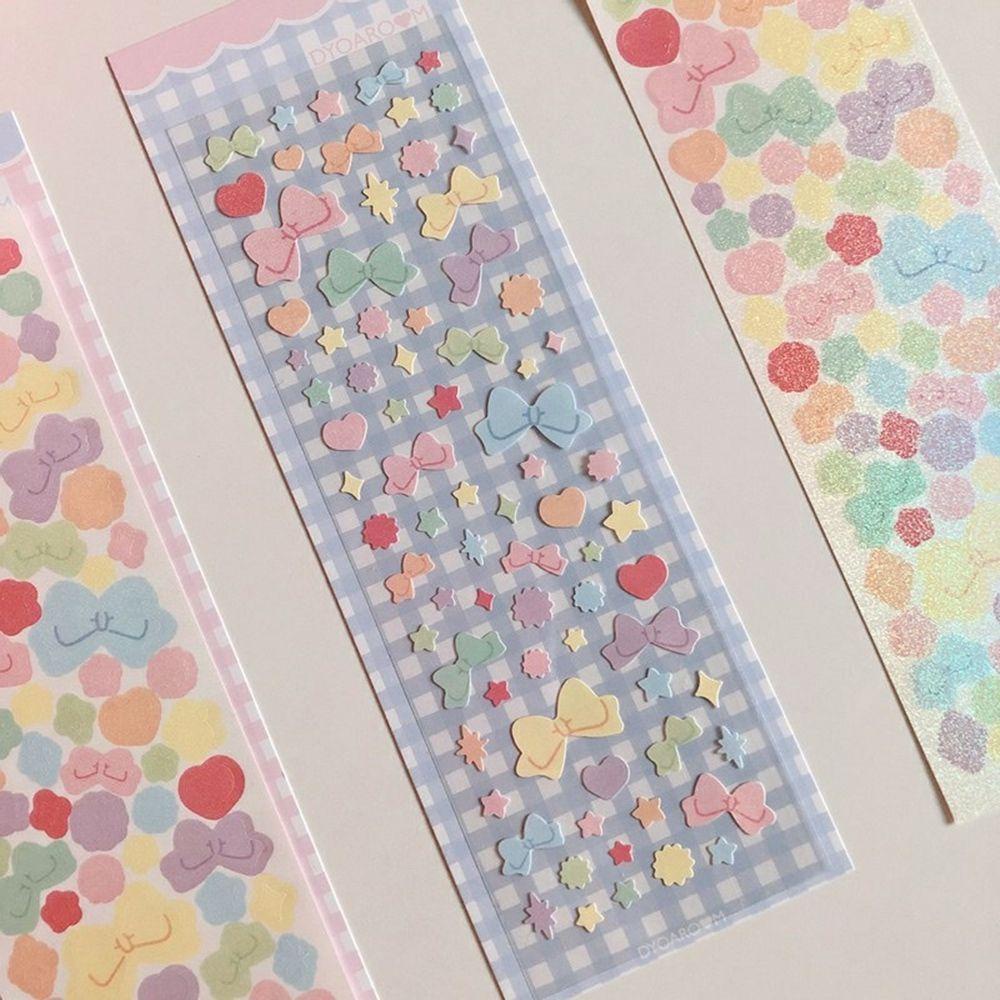 RAINBOW Sticker Dán Trang Trí Điện Thoại / Nhật Ký / Album Ảnh Lấp Lánh