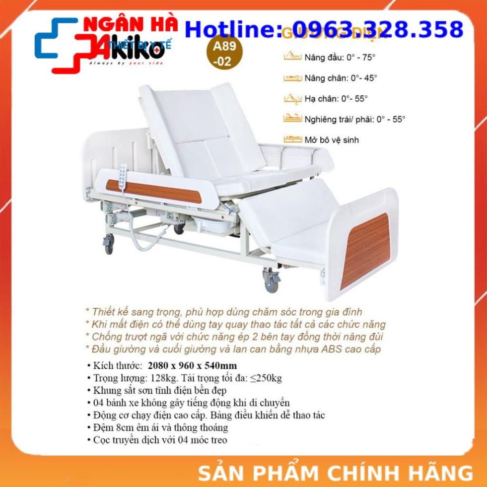 Giường bệnh nhân, giường y tế, giường y tế đa năng Akiko A89-02 tặng ngay 02 bộ ga trải giường