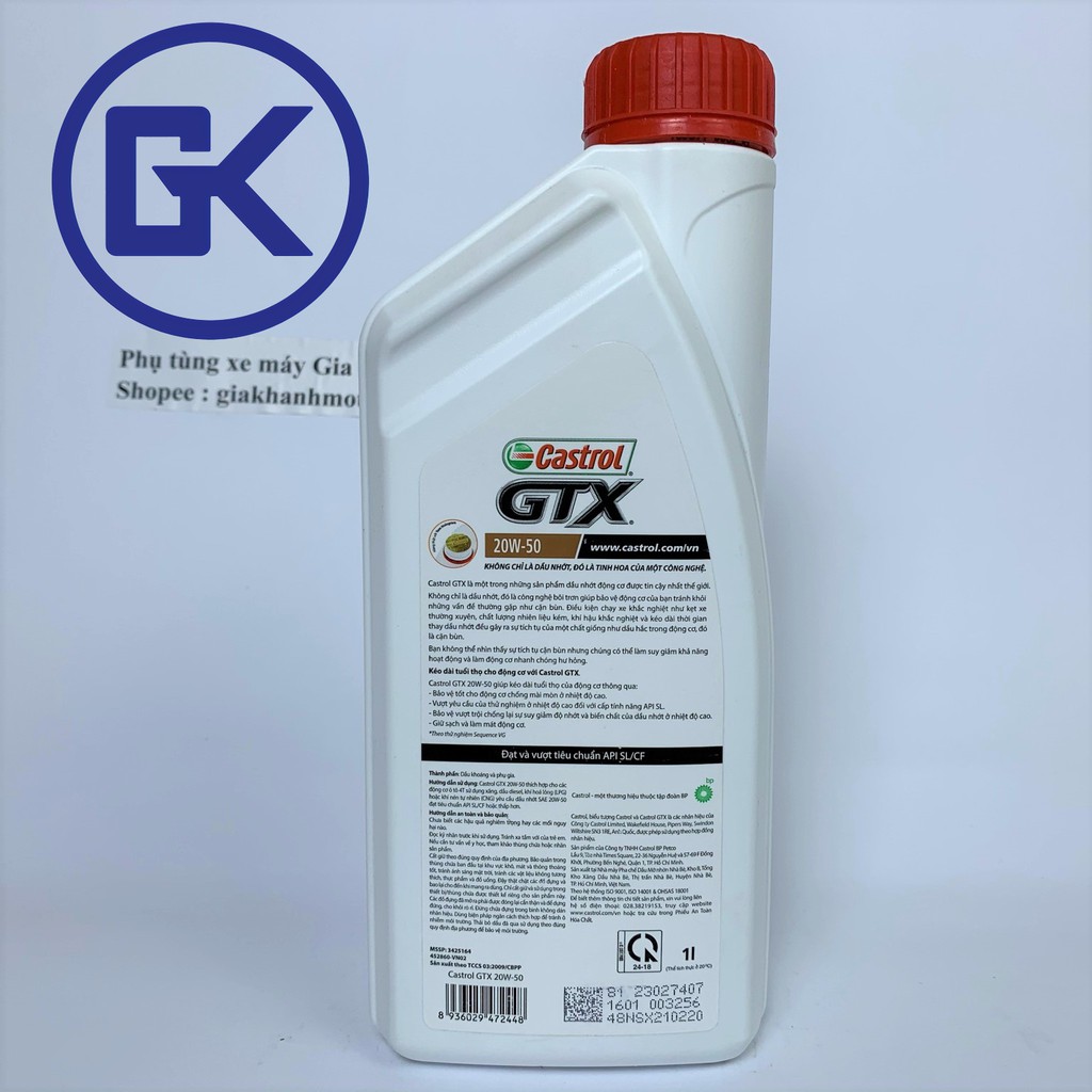 Dầu nhớt Castrol GTX 20W-50