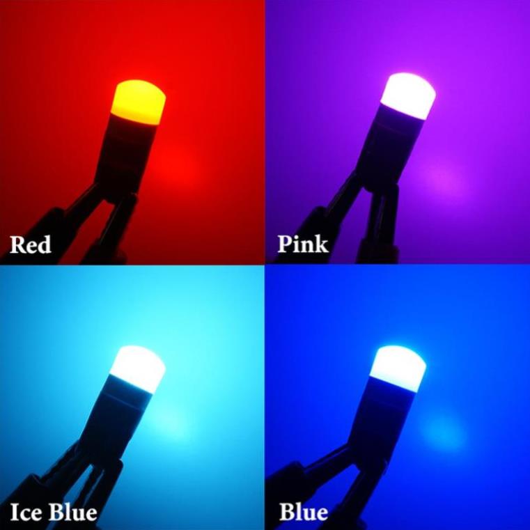 Đèn LED Chân T10 Sứ 5w nhiều màu lắp Ô tô xe máy