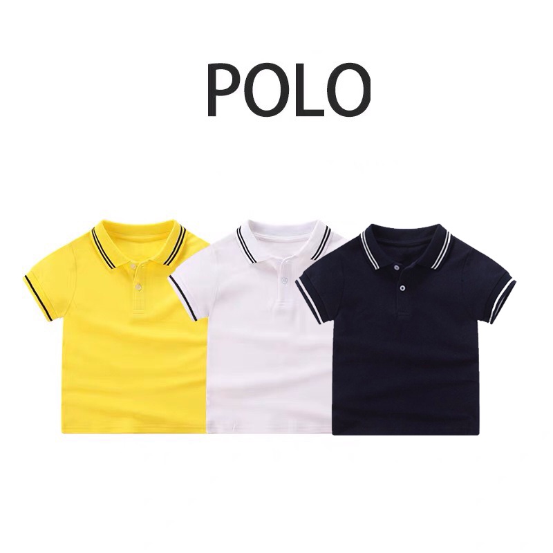 Áo Polo áo có cổ cho bé trai bé gái chất liệu cotton cao cấp co dãn 4 chiều cực đẹp cho các bé