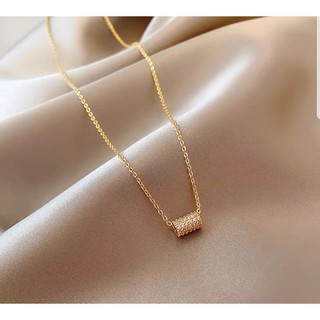 [HÀNG CAO CẤP] Dây chuyền Titan không han gỉ- mẫu dây mặt đính đá (có kèm ảnh thật)