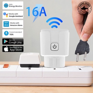 Không dây wifi cắm điện 20a 16a thông minh hẹn giờ ổ cắm điều khiển từ xa chống cháy pc eu cắm-elle