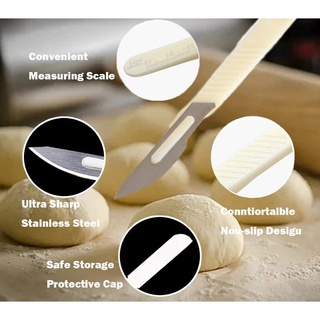 Dao rạch bánh mì cán trắng 15cm