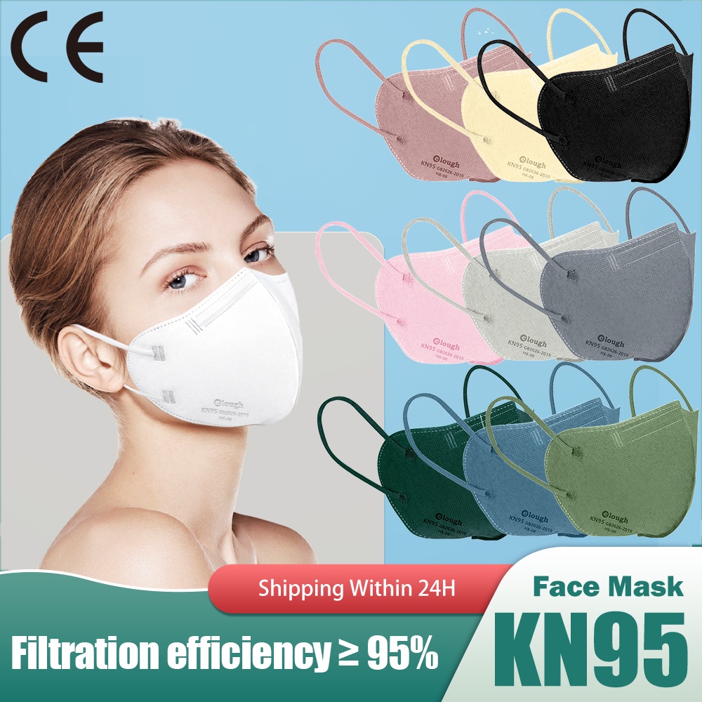 20/30/50/100 Khẩu Trang KN95 4 Lớp Bảo Vệ Mặt 3D FFP2 Phong Cách Hàn Quốc