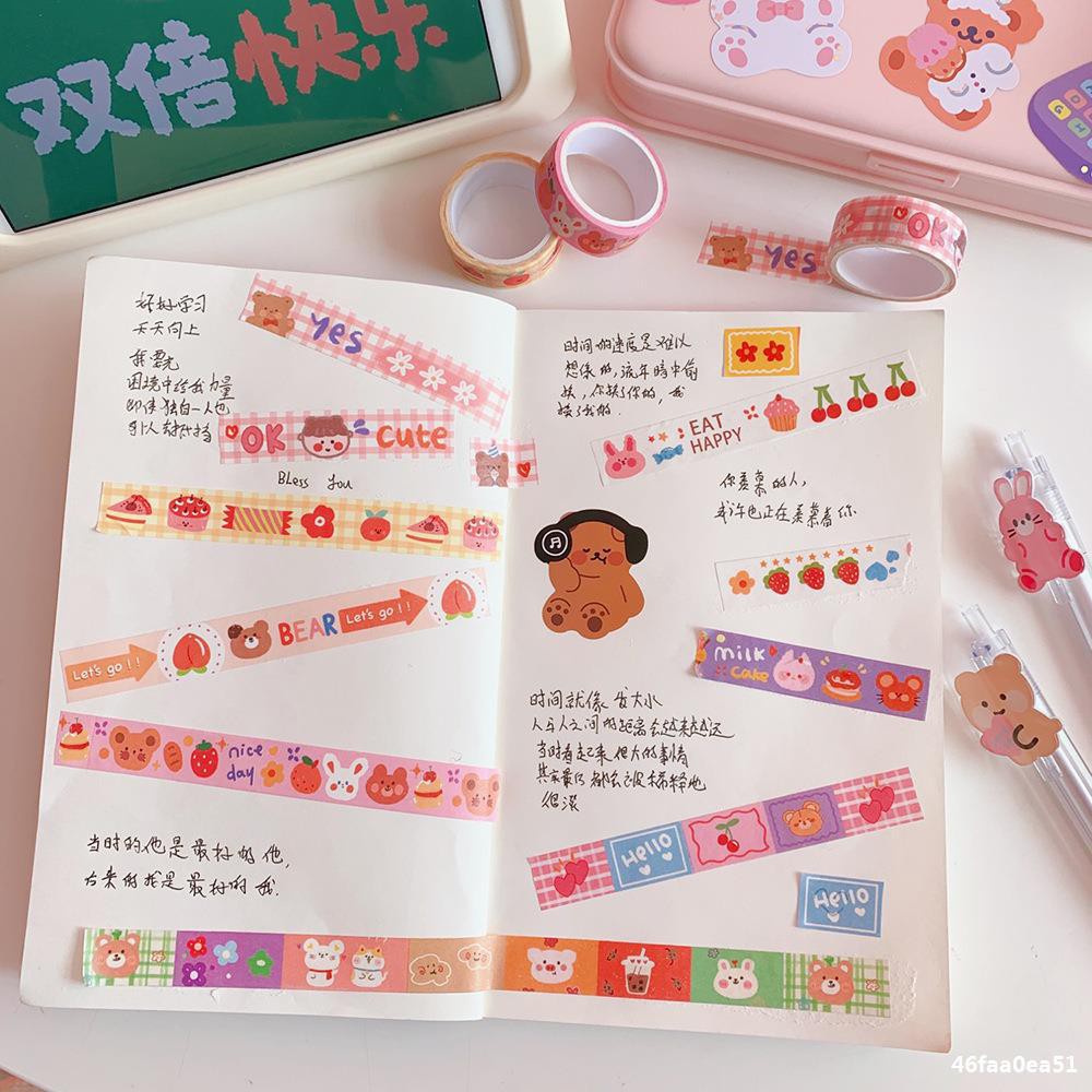 [Mã LIFE1003ALL giảm 10% đơn 50K] Washi tape cute dán trang trí họa tiết dễ thương