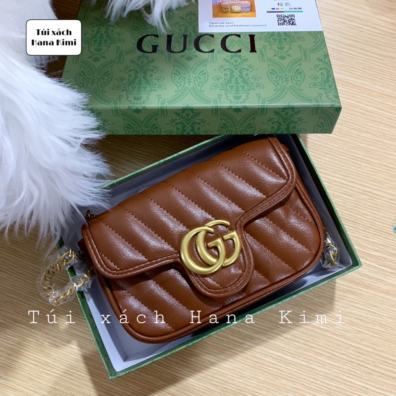 Túi đeo chéo nữ G Marmont matelassé size mini 18 Full hộp