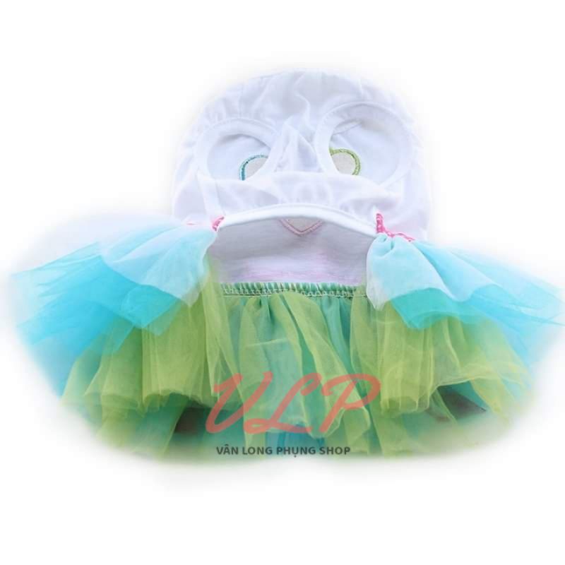 Váy xoè công chúa đính nơ dễ thương - trang phục thú cưng đáng yêu