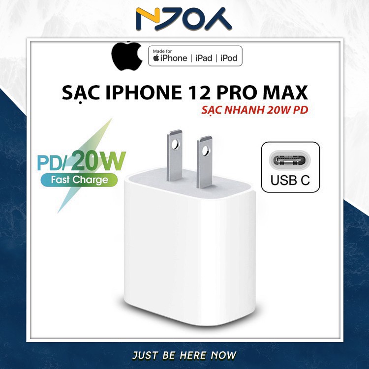 [BẢO HÀNH 12 THÁNG] CỦ SẠC NHANH IPHONE 20W PD 3.0 CHÍNH HÃNG APPLE CHO IPHONE 12 PRO MAX 11 PRO MAX