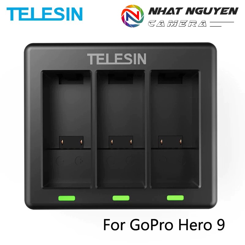 Đế Sạc Pin Gopro 9 - Sạc Pin Telesin cho Gopro Hero 9 ( Sạc 3 pin)