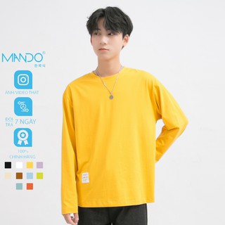 Áo Thun Thu Đông Nam Dài Tay MANDO, Áo Sweater Chất Cotton Hàn Form Suông Rộng Phong Cách Hàn Quốc - NDN071