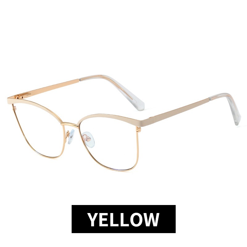 Mắt Kính Gọng Kim Loại Tròng Hình Mắt Mèo Có Thể Thay Thế Thời Trang Cho Nữ