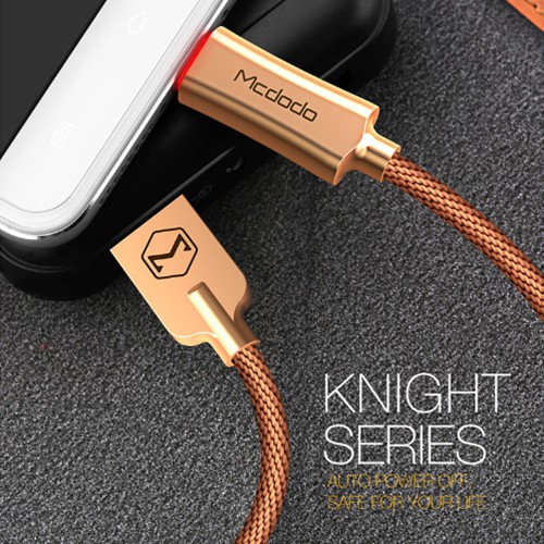 Cáp tự ngắt micro usb mcdodo,tự ngắt khi sạc đầy,chuẩn sạc nhanh quickcharge 3.0,dài 1m