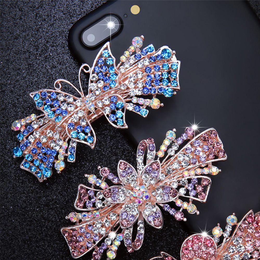 Kẹp Tóc Đính Hoa Phong Cách Công Chúa|Kẹp Tóc Hình Bướm