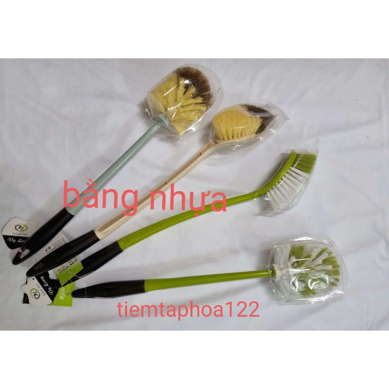 Cọ bồn cầu nhà tắm toa lét đầu silicon, nhựa Inox
