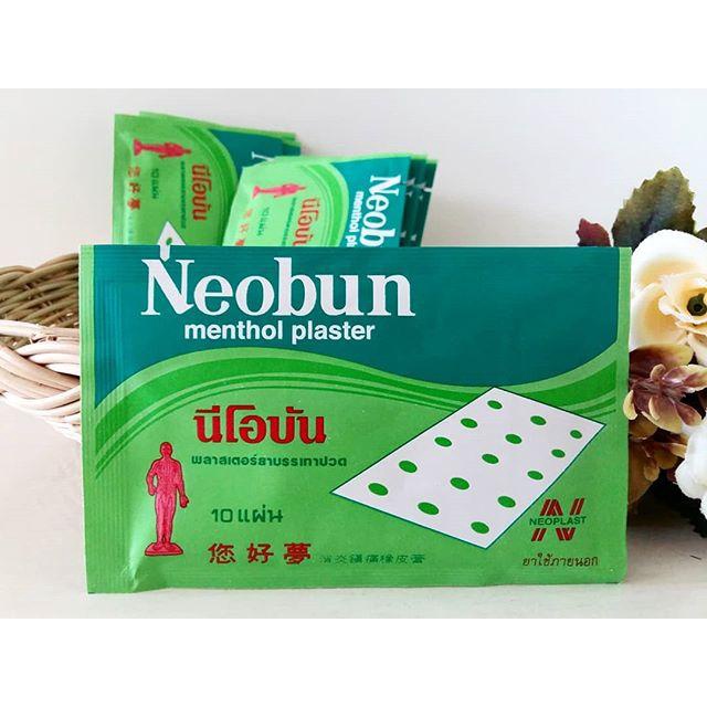 Miếng dán giảm đau Neobun Menthol Plaster Thái Lan