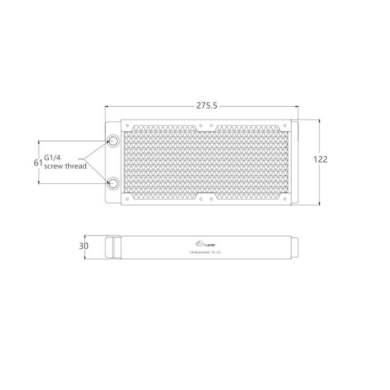 Két làm mát Radiator tản nhiệt nước custom 240 Bykski CR-RD240RC-TN-V2