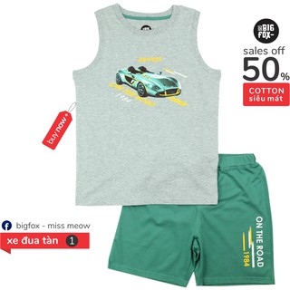 Set đồ bộ ba lỗ bé trai , bộ quần áo thun trẻ em mặc nhà in hình vui nhộn chất cotton siêu mát, MADE IN VIỆT NAM