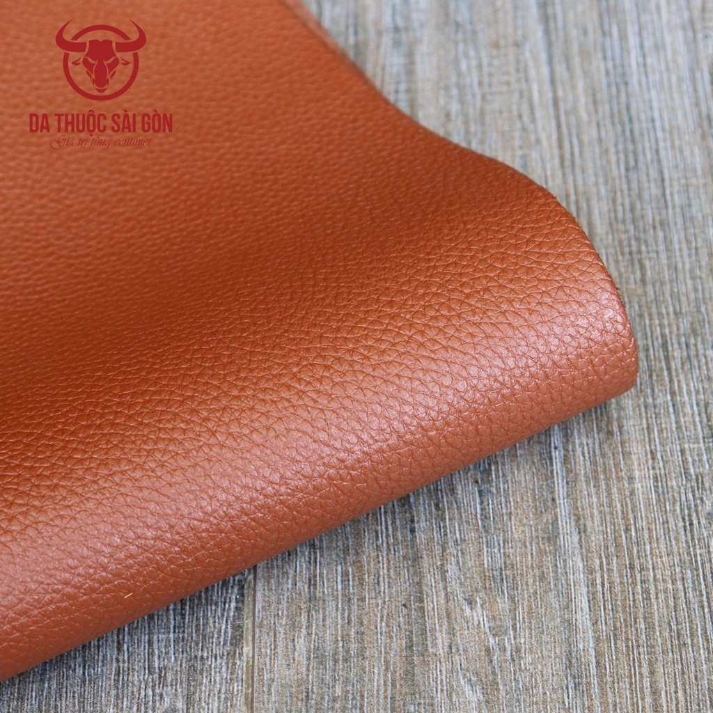 Da Bò Hạt Cao Cấp Thương Hiệu Da Thuộc Sài Gòn Màu Nâu Bò