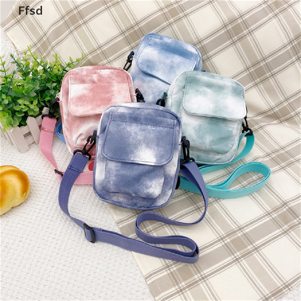 {Ffsd} Túi Đeo Chéo Canvas Nhuộm Màu Thời Trang Thường Ngày Nhỏ Nhắn Dành Cho Nữ * Hot