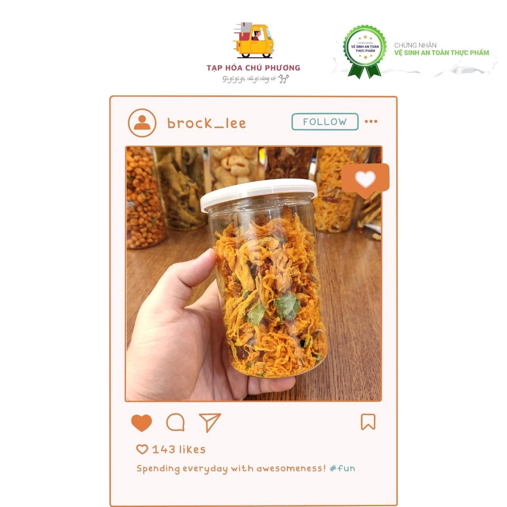 Khô gà lá chanh giòn ngon đậm vị - hũ 300g - Tạp hóa chú Phương | BigBuy360 - bigbuy360.vn