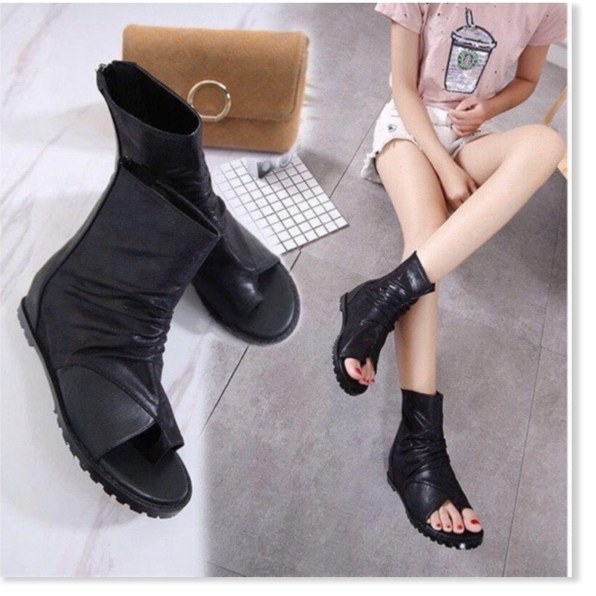 💙 Bốt xỏ ngón Nữ đẹp cá tính đơn giản đế cao thời trang mẫu mới hot